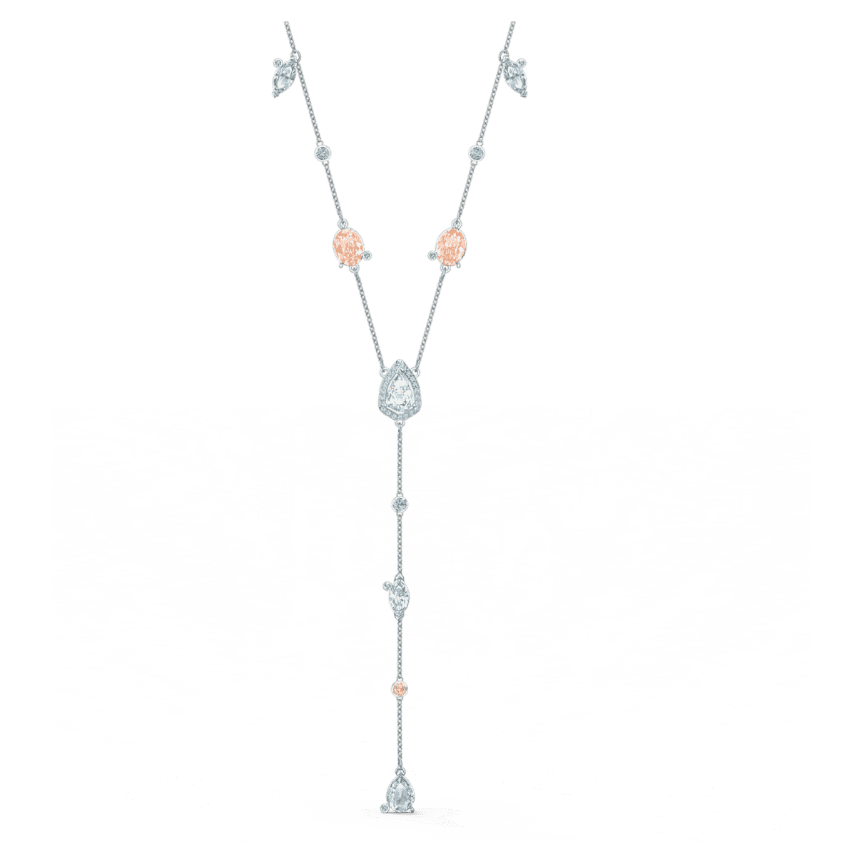 

Swarovski Sunny Y字型ネックレス, ライトマルチカラー, ロジウム・プレーティング