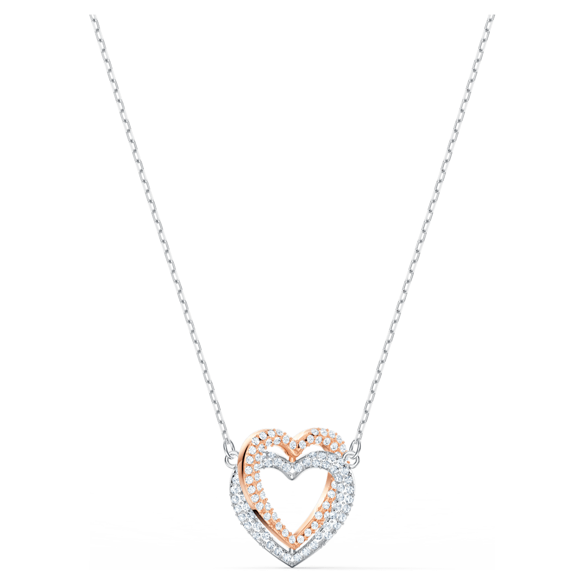 

Swarovski Infinity 项链, 心形, 白色, 混合金属润饰
