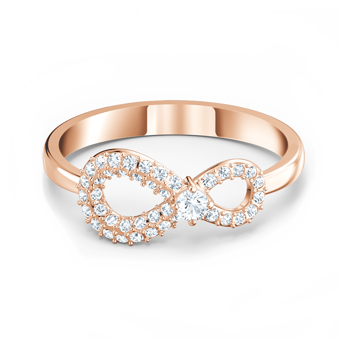 

Swarovski Infinity 戒指, Infinity, 白色, 镀玫瑰金色调