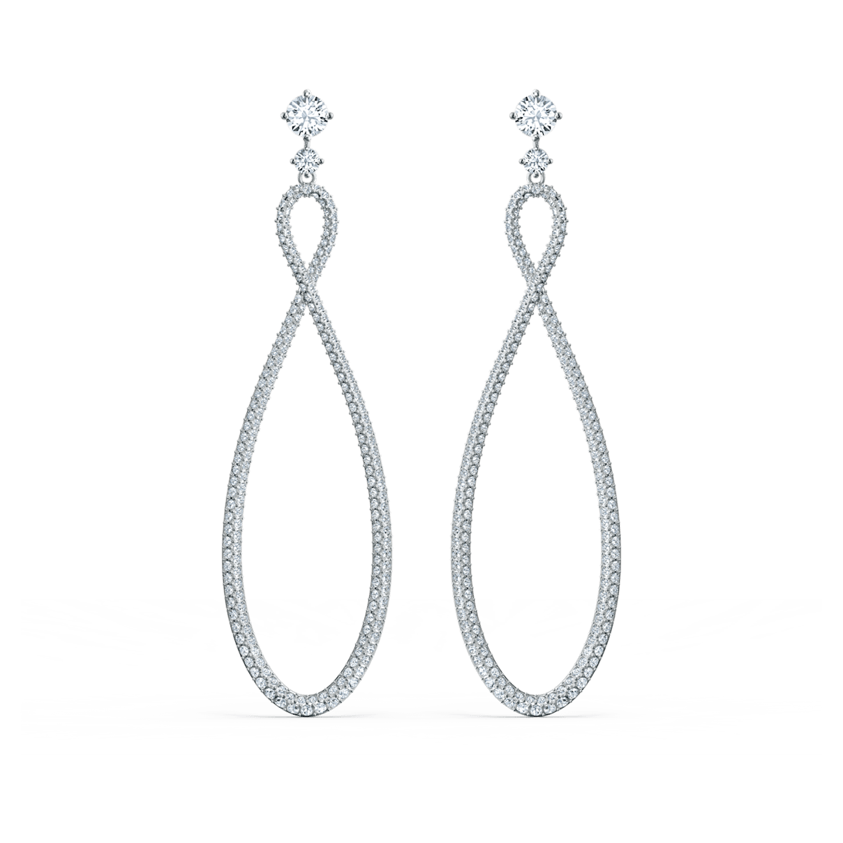 

Swarovski Infinity earrings, Infinity, White, Rhodium plated