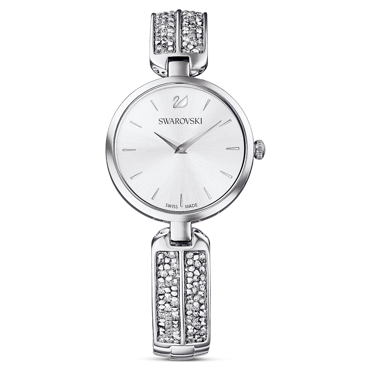 

Swarovski Dream Rock 腕表, 瑞士制造, 金属手链, 银色, 不锈钢