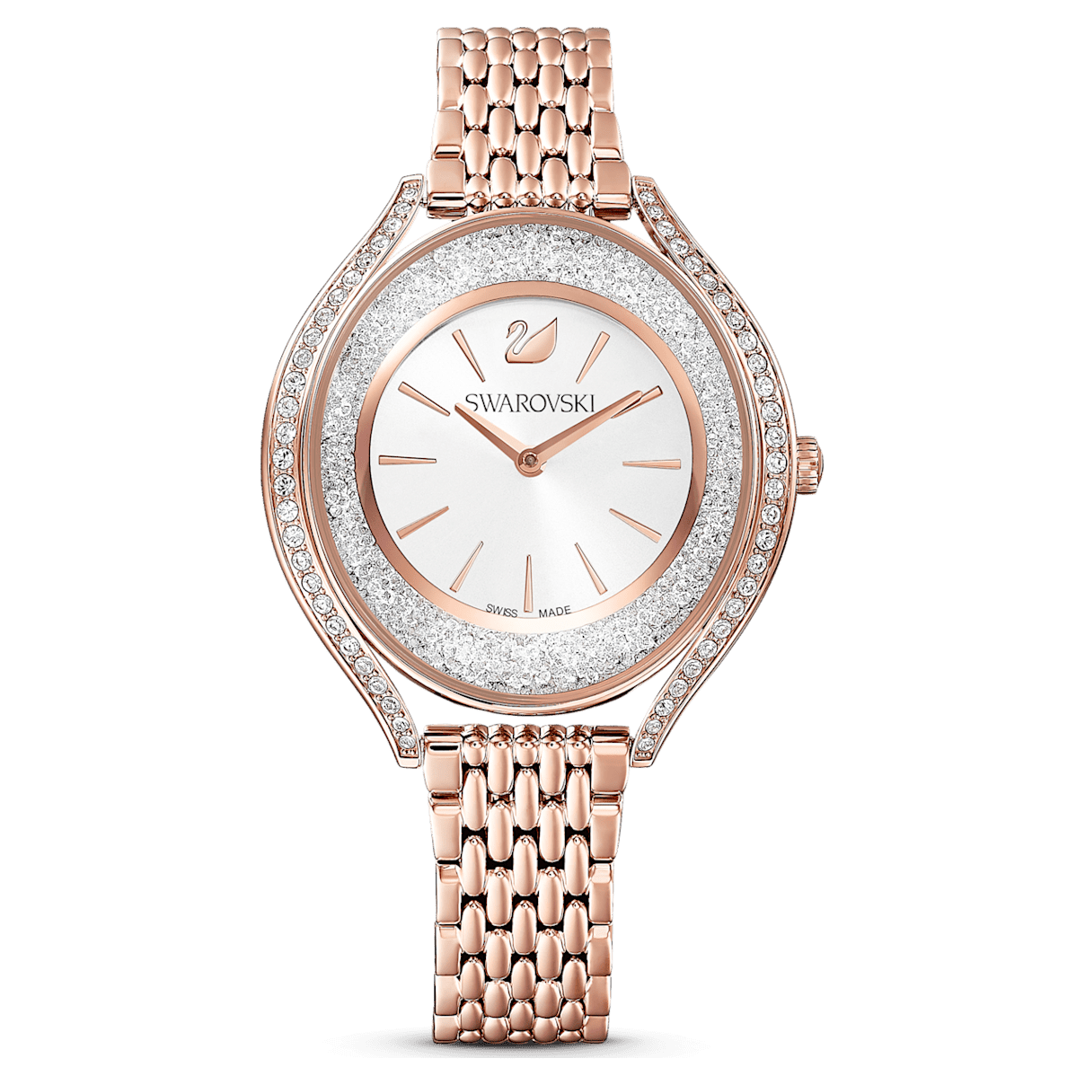 

Swarovski Crystalline Aura 腕表, 瑞士制造, 金属手链, 玫瑰金色调, 玫瑰金色调润饰