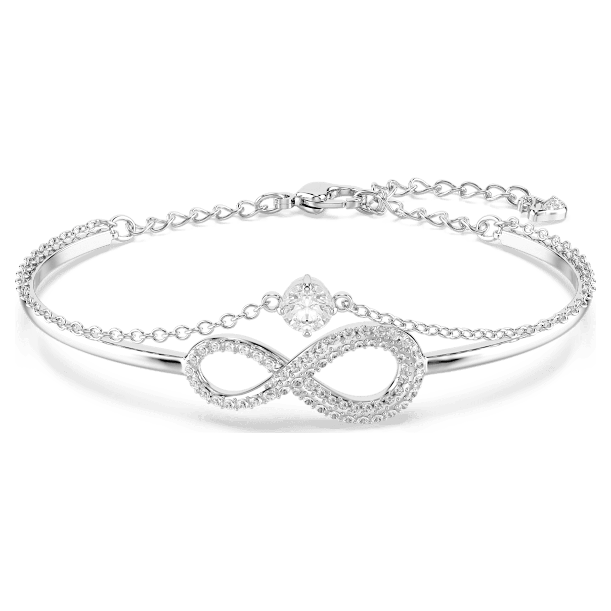 

Swarovski Infinity 手镯, Infinity, 白色, 镀铑
