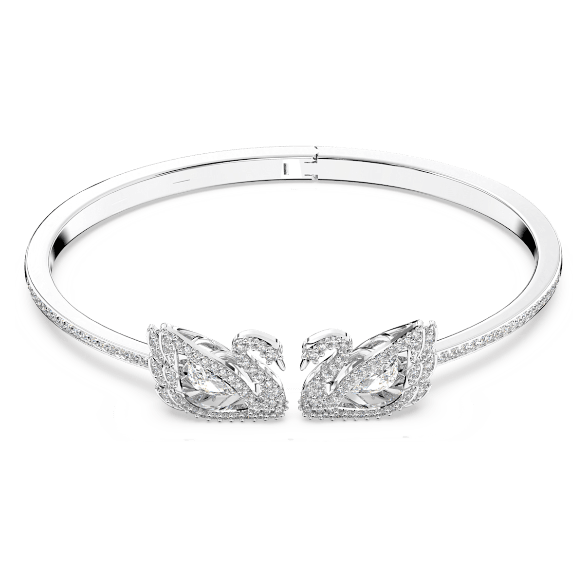 

Swarovski Dancing Swan 手镯, 天鹅, 白色, 镀铑