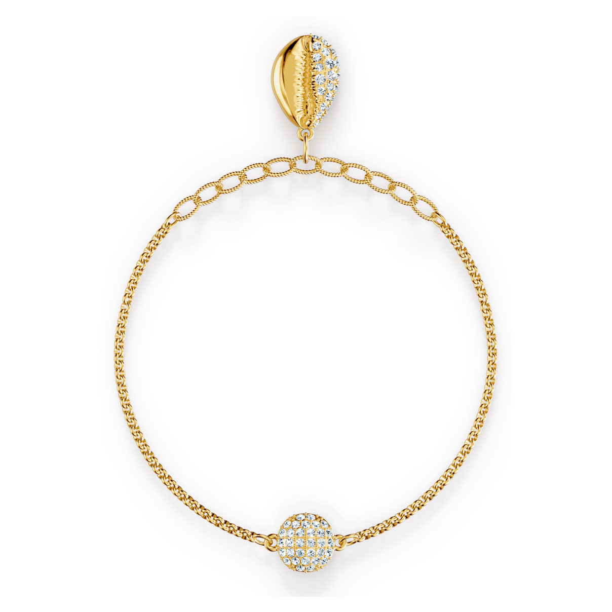 

Swarovski Łańcuszek Shell z kolekcji Remix, biały, powłoka w odcieniu złota