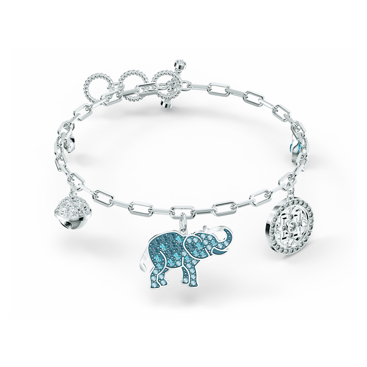 

Swarovski Symbolic bracelet, Elephant, Multicoloured, Rhodium plated