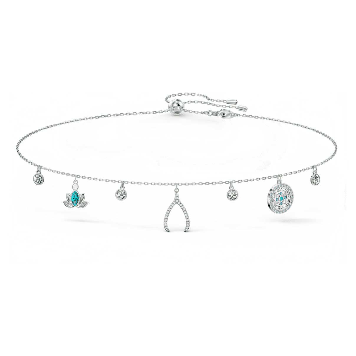 

Swarovski Symbolic Charm ネックレス, マンダラ, 叉骨, ロータス, マルチカラー, ロジウム・プレーティング