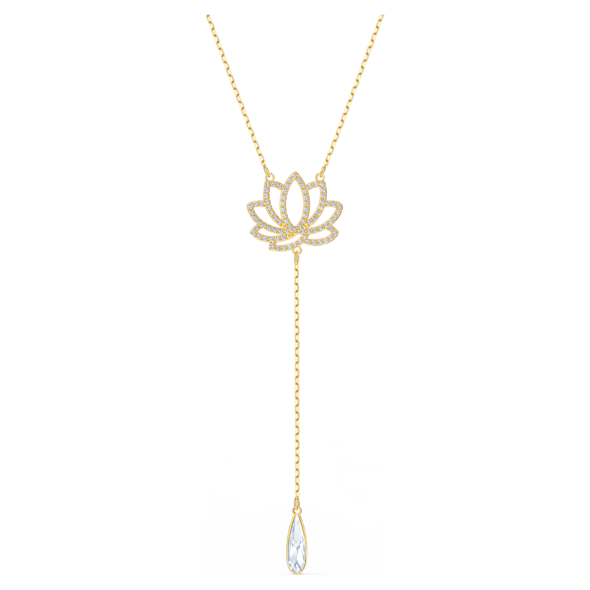

Swarovski Symbolic 项链, 莲, 白色, 镀金色调