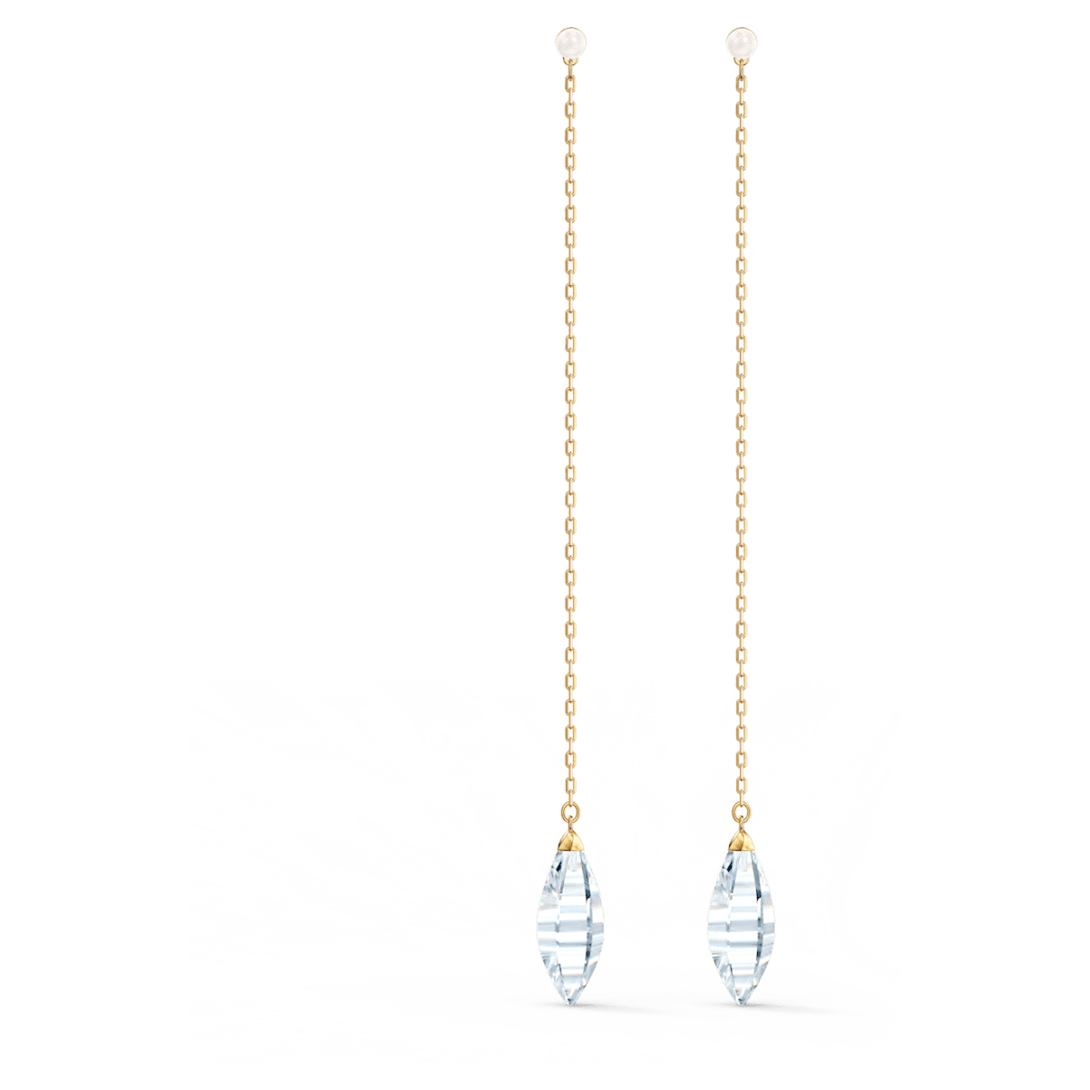 

Swarovski Pendants d'oreilles So Cool, Longues, Blanches, Placage de ton or