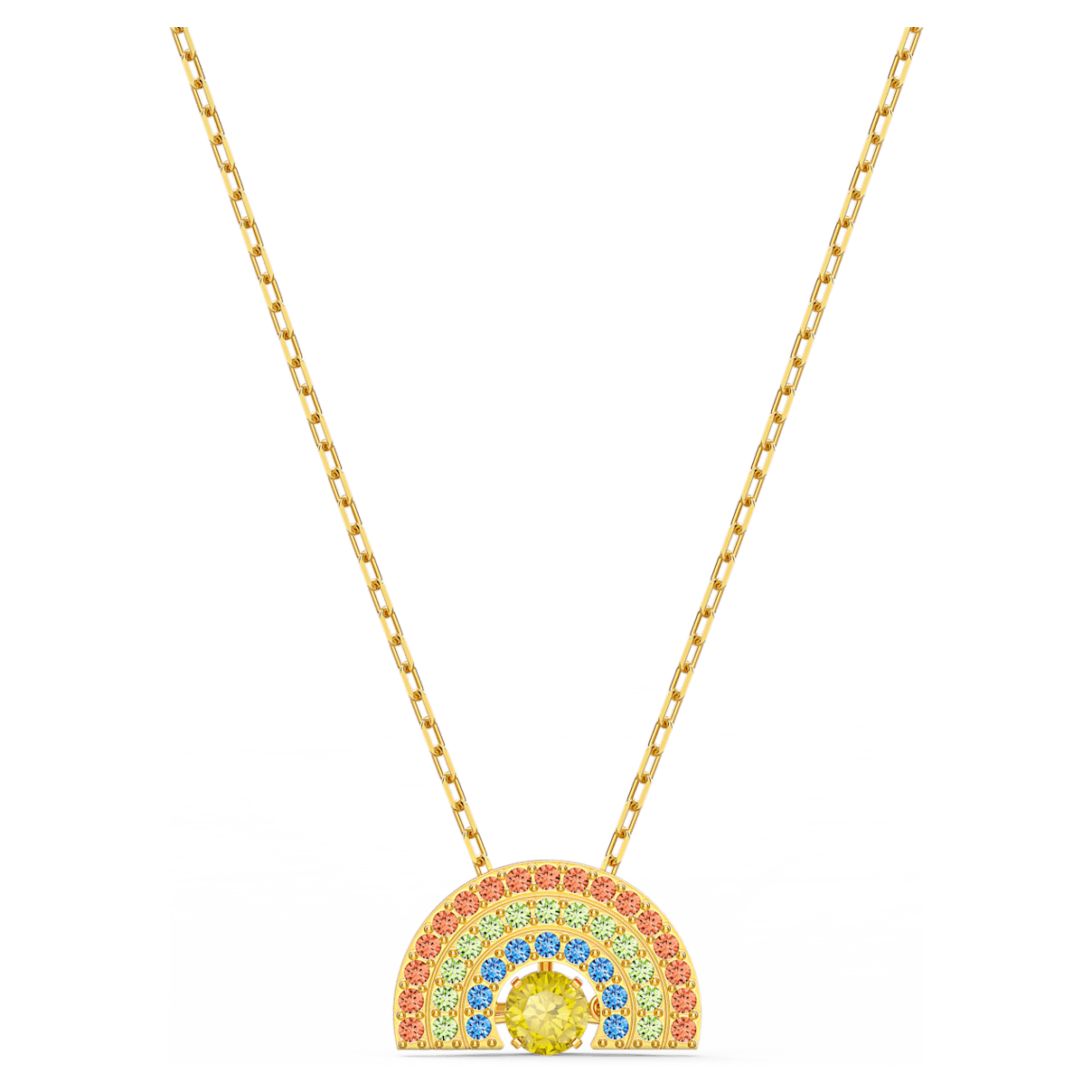 

Swarovski Sparkling Dance necklace, Rainbow, Multicolored, Gold-tone plated