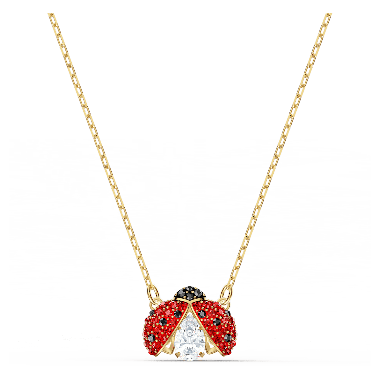 

Swarovski Sparkling Dance necklace, Ladybug, Red, Gold-tone plated