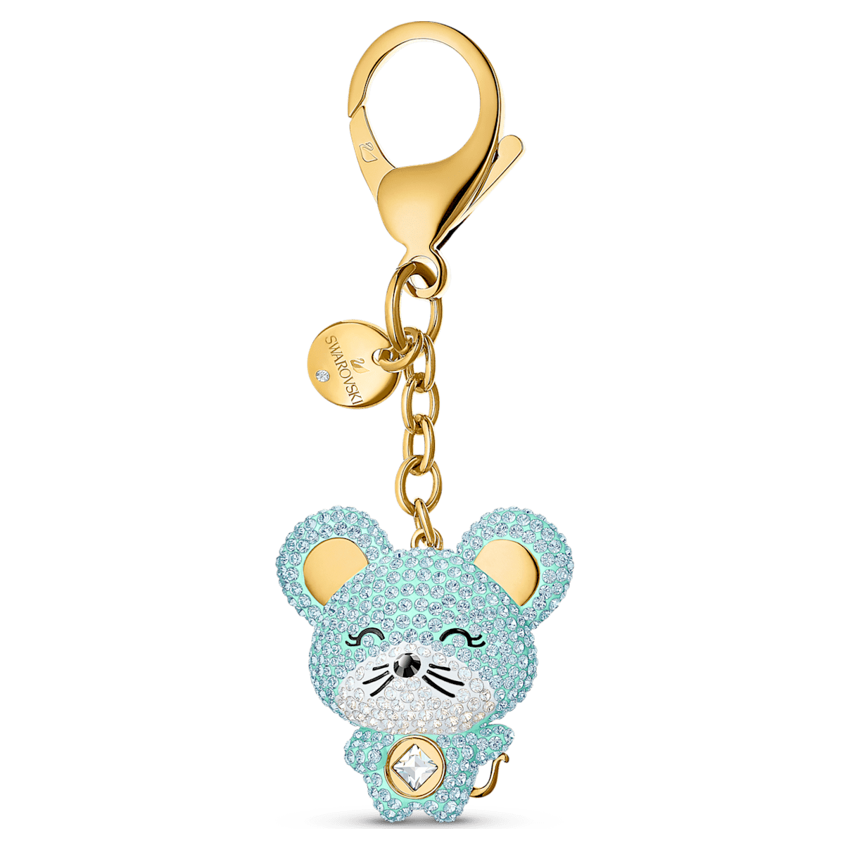 

Swarovski Zodiac bag charm, Multicolored, Gold-tone plated