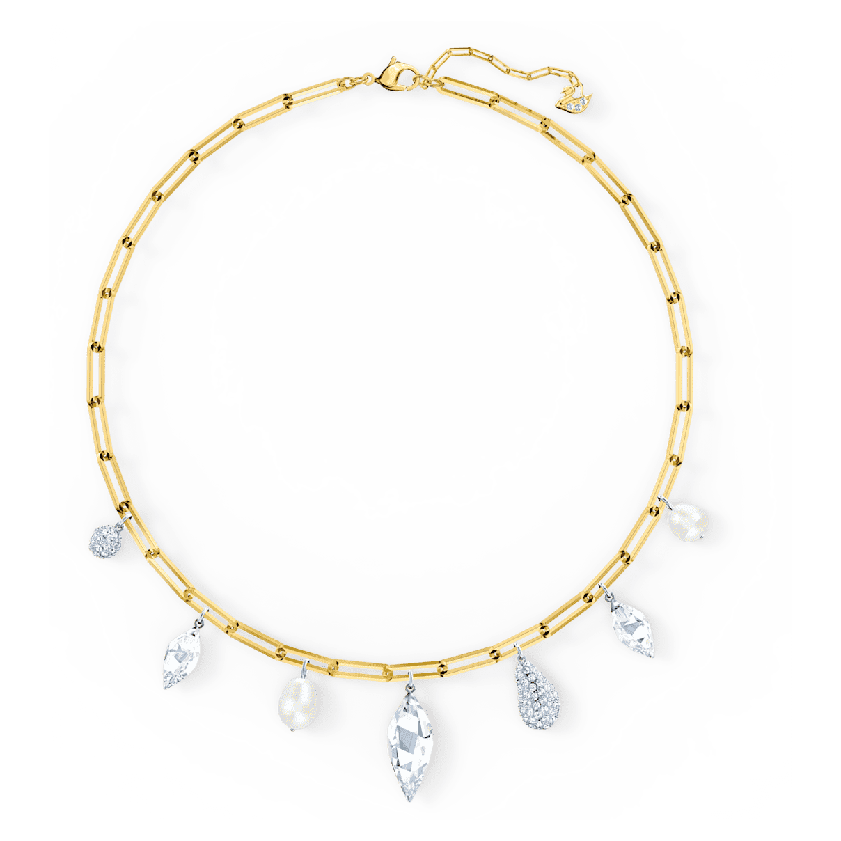 

Swarovski So Cool Charm necklace, White, Mixed metal finish