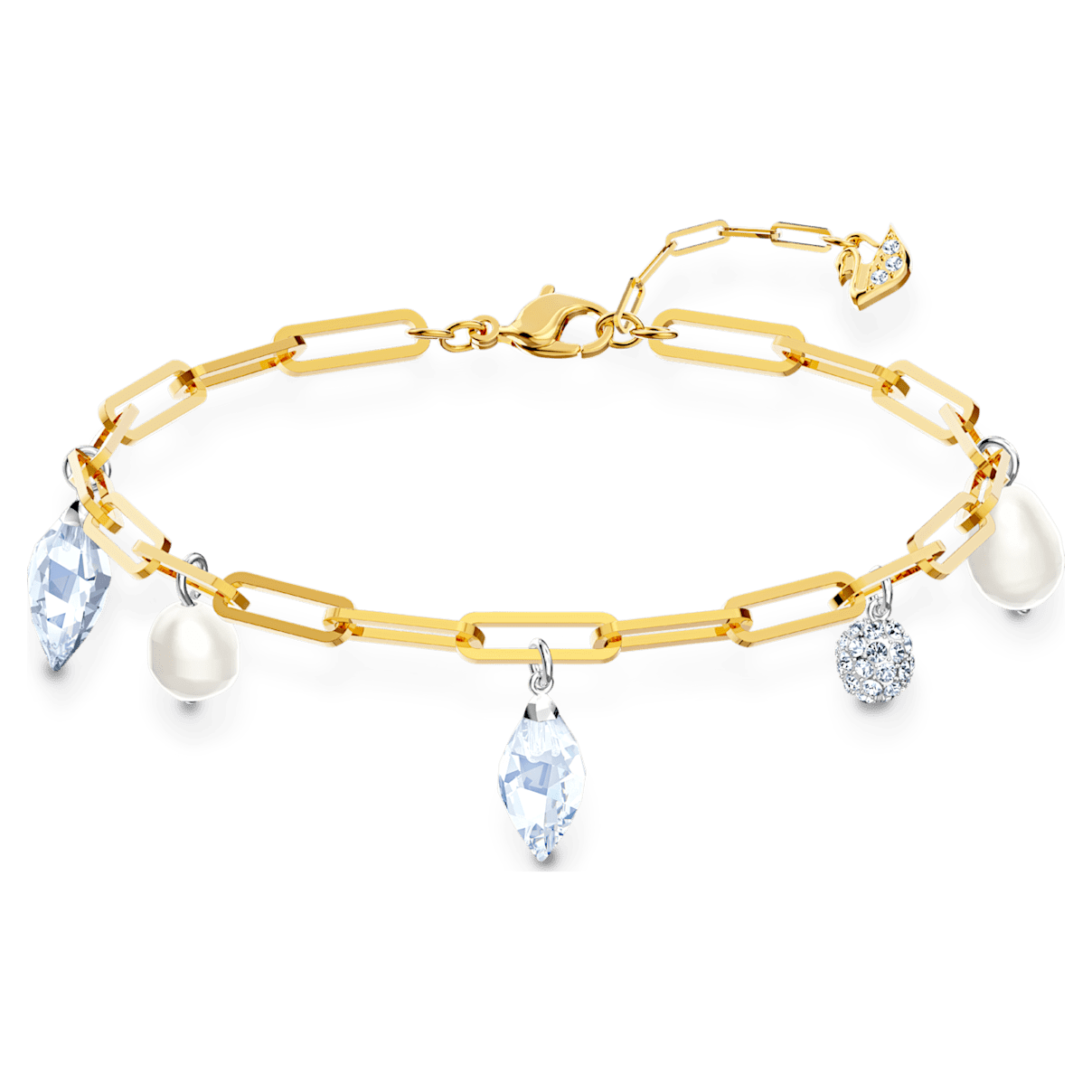 

Swarovski So Cool Charm Bracelet, White, Mixed metal finish