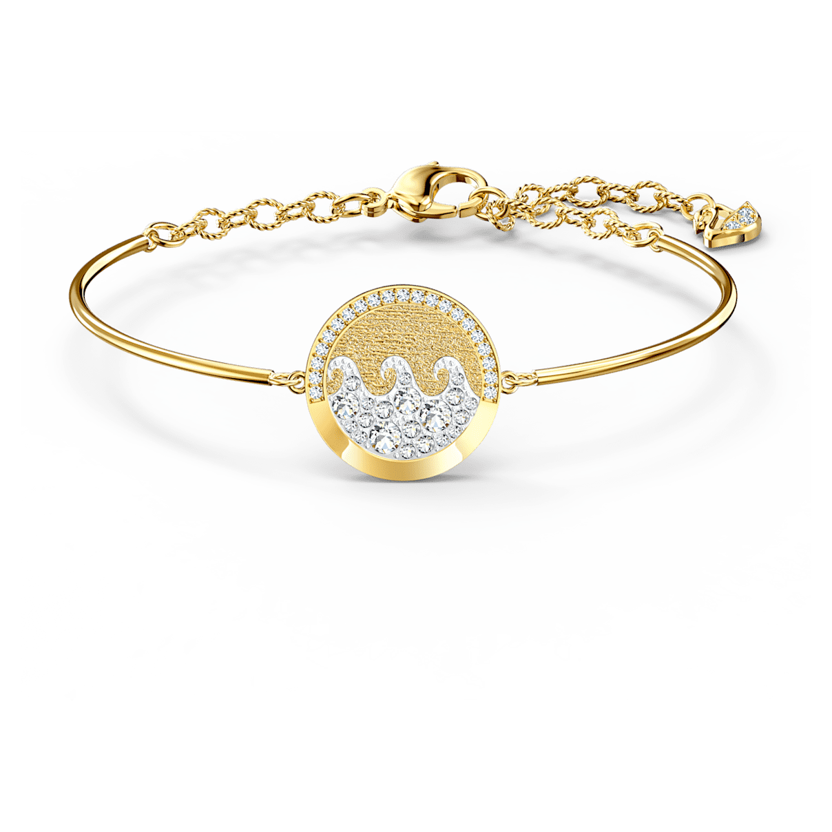 

Swarovski Bransoletka typu bangle Shine Wave, Różnokolorowy, Powłoka w odcieniu złota