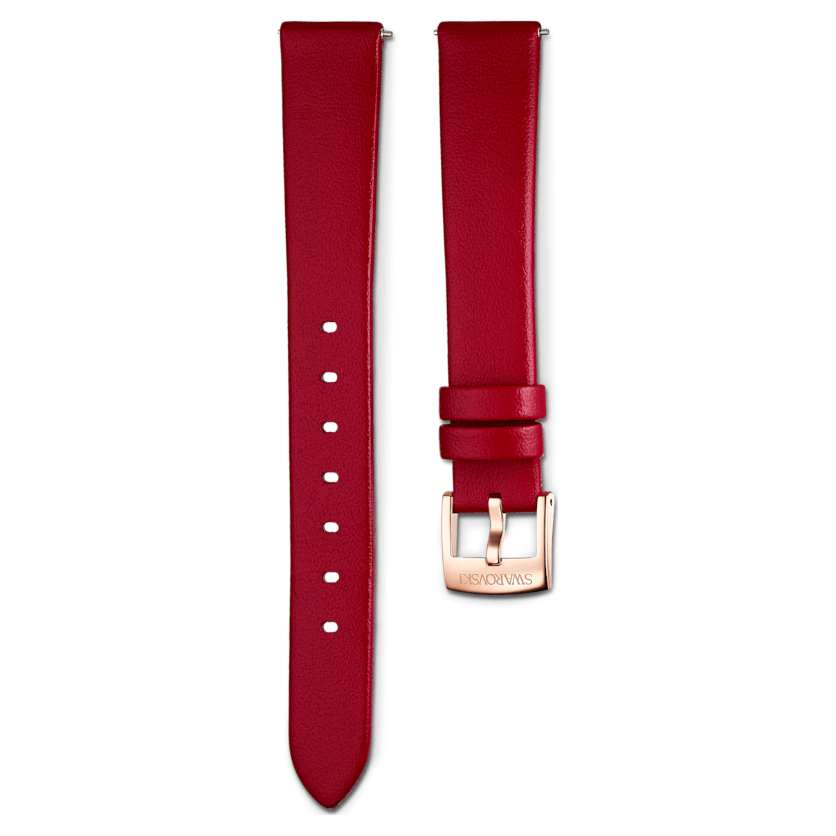

Swarovski 14mm Uhrenarmband, Leder, Rot, Roségoldfarbenes Finish