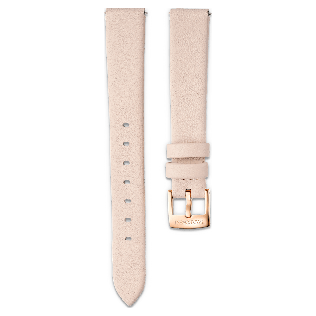 

Swarovski 14mm 워치 스트랩, 가죽 스트랩, 라이트 핑크, 로즈 골드 톤 피니시