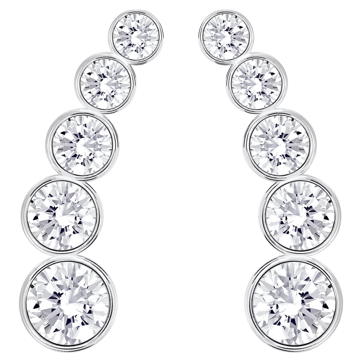 

Swarovski Harley 耳廓耳环, 圆形切割, 白色, 镀铑
