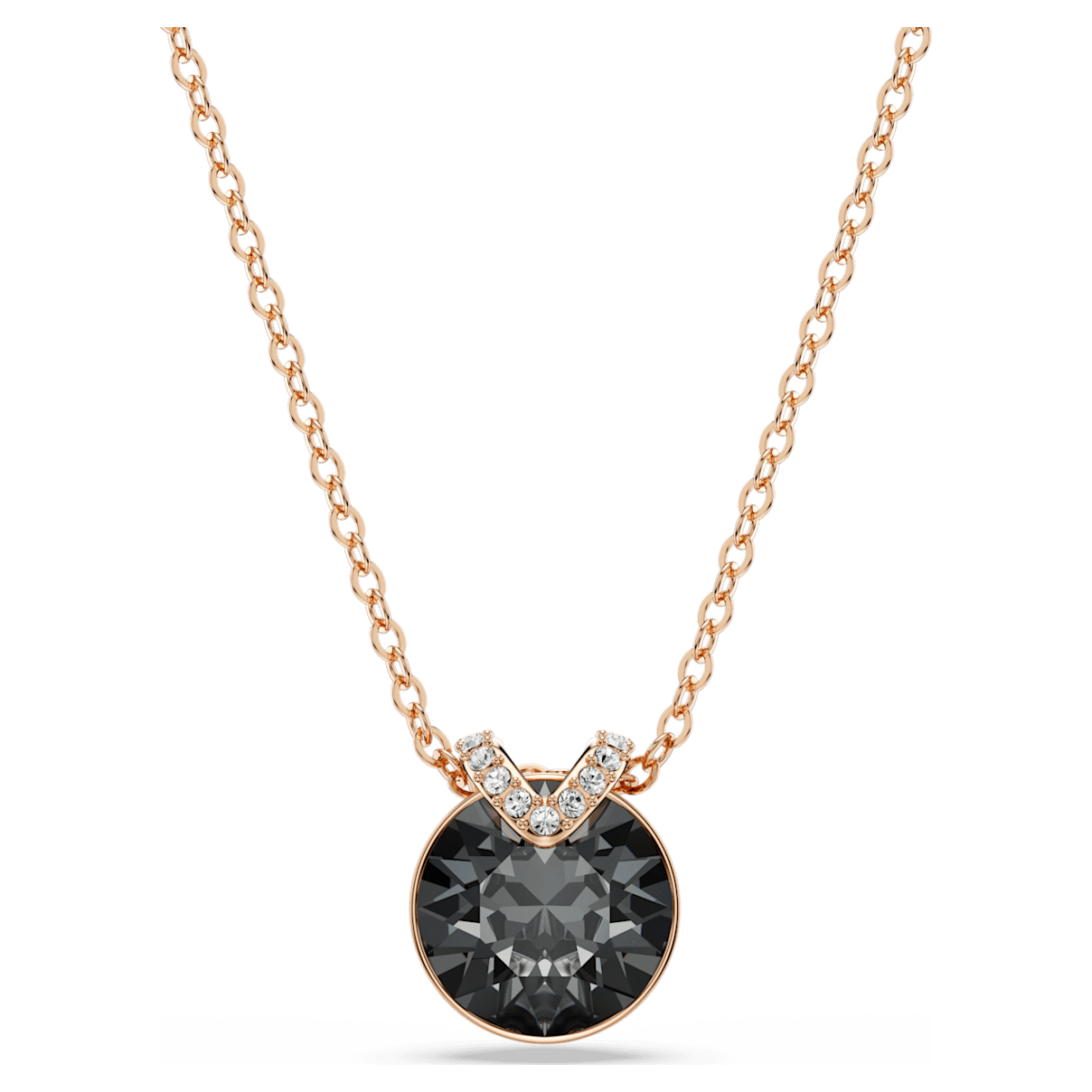 

Swarovski Bella V 链坠, 圆形切割, 灰色, 镀玫瑰金色调