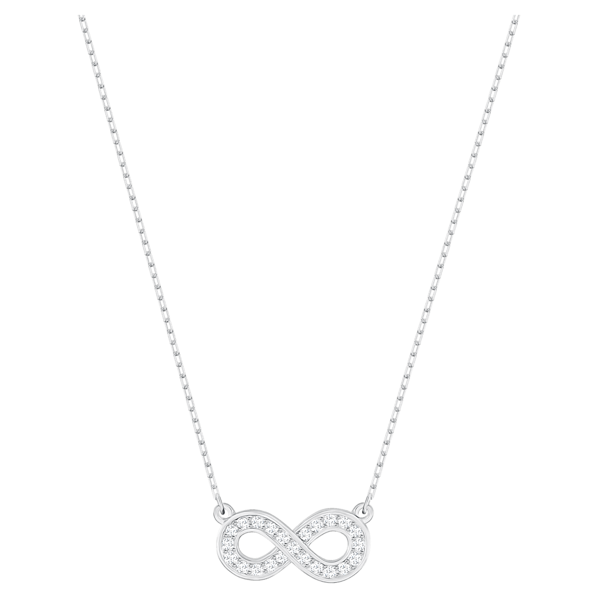 

Swarovski Latisha 项链, Infinity, 白色, 镀铑