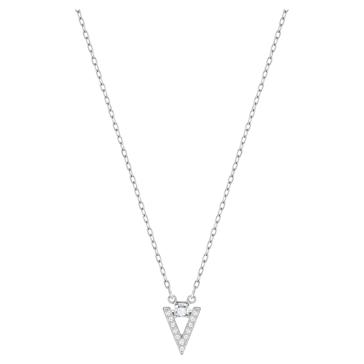 

Swarovski Funk necklace, White, Rhodium plated