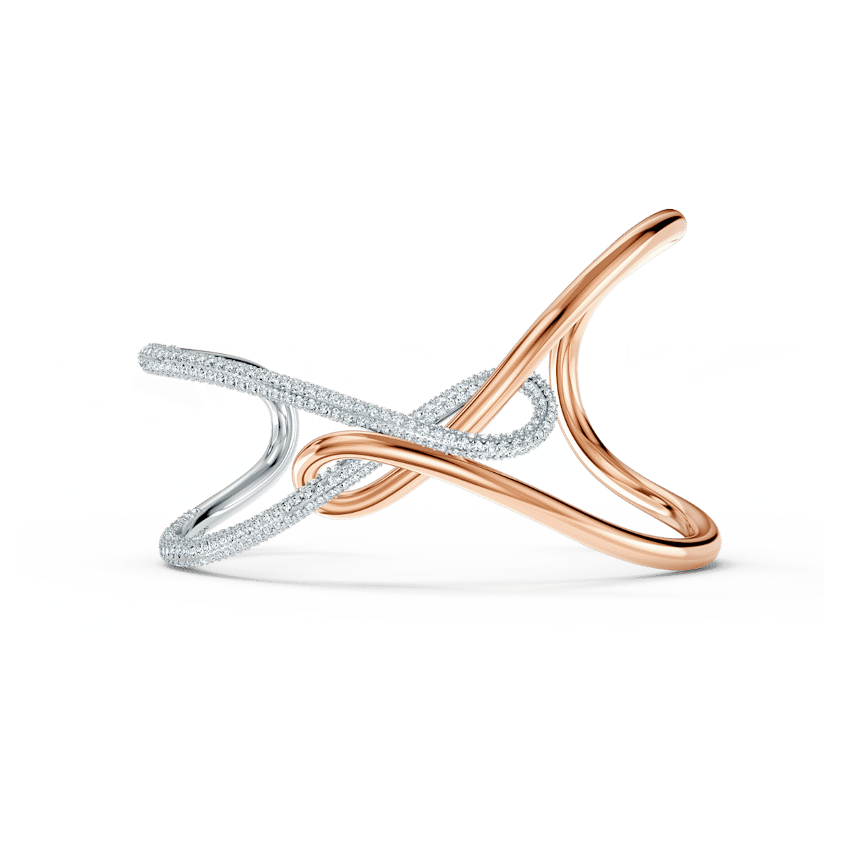 

Swarovski Infinity cuff, Infinity, White, Mixed metal finish