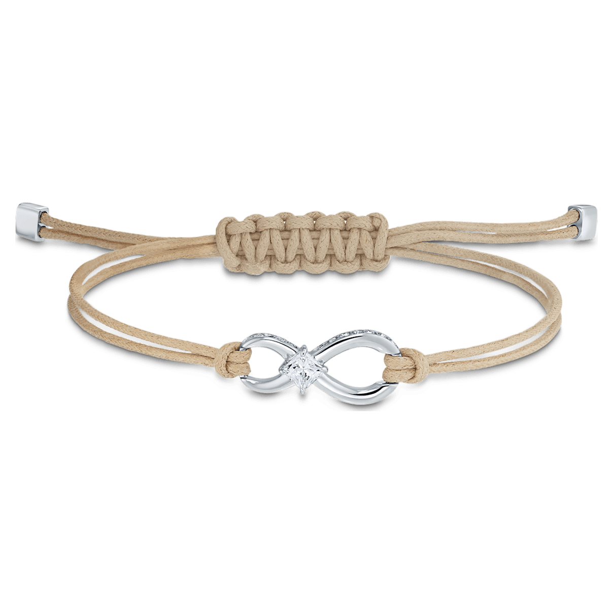 

Swarovski Infinity ブレスレット, インフィニティ, ベージュ, ロジウム・プレーティング