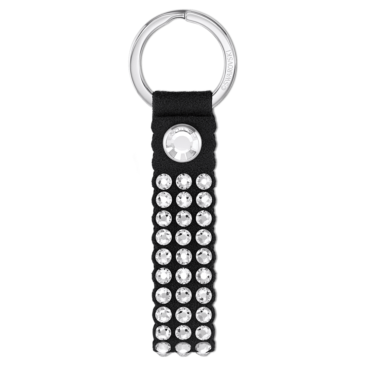 

Swarovski Power Collection key ring, Black, Stainless steel