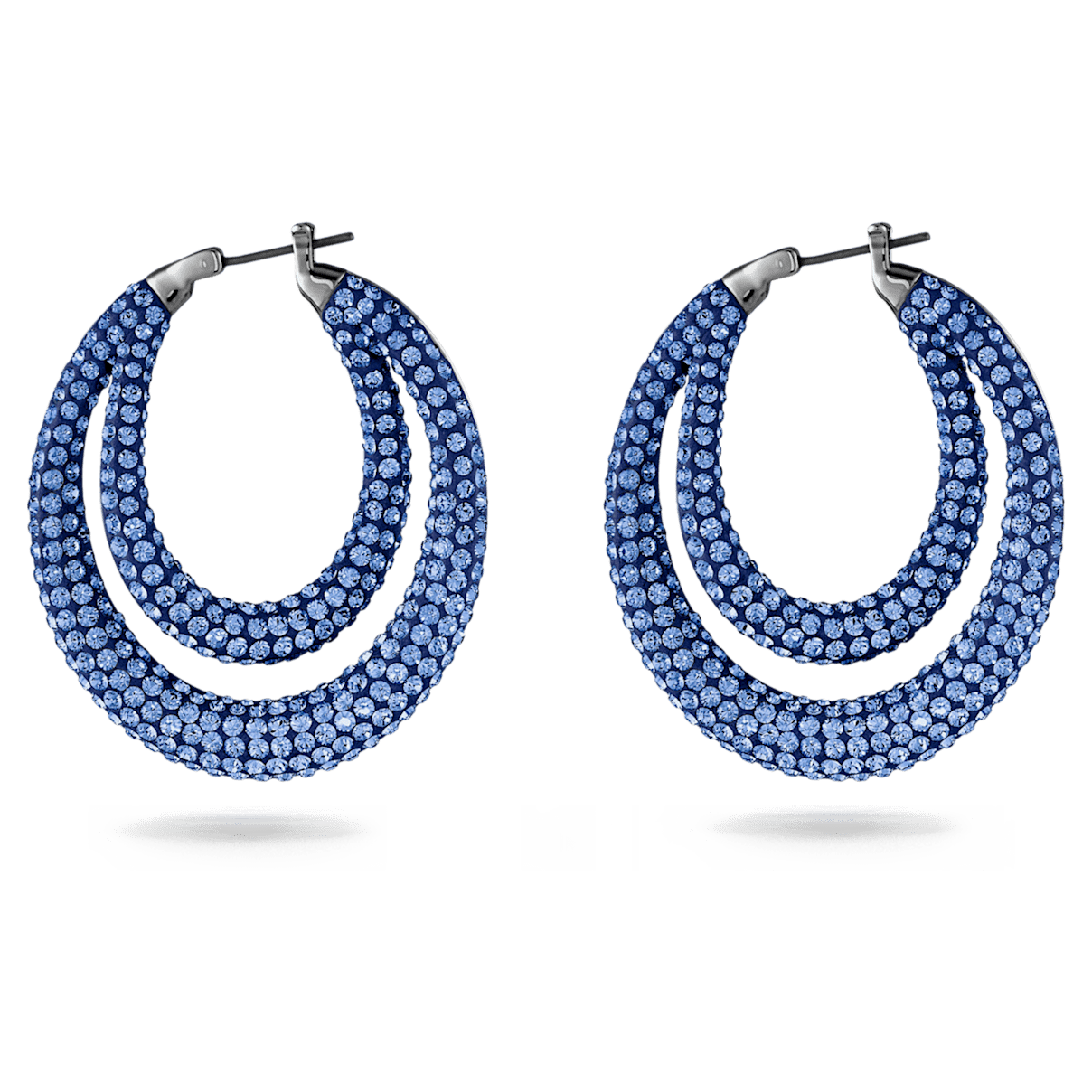 

Swarovski Tigris 大圈耳环, 蓝色, 镀钌