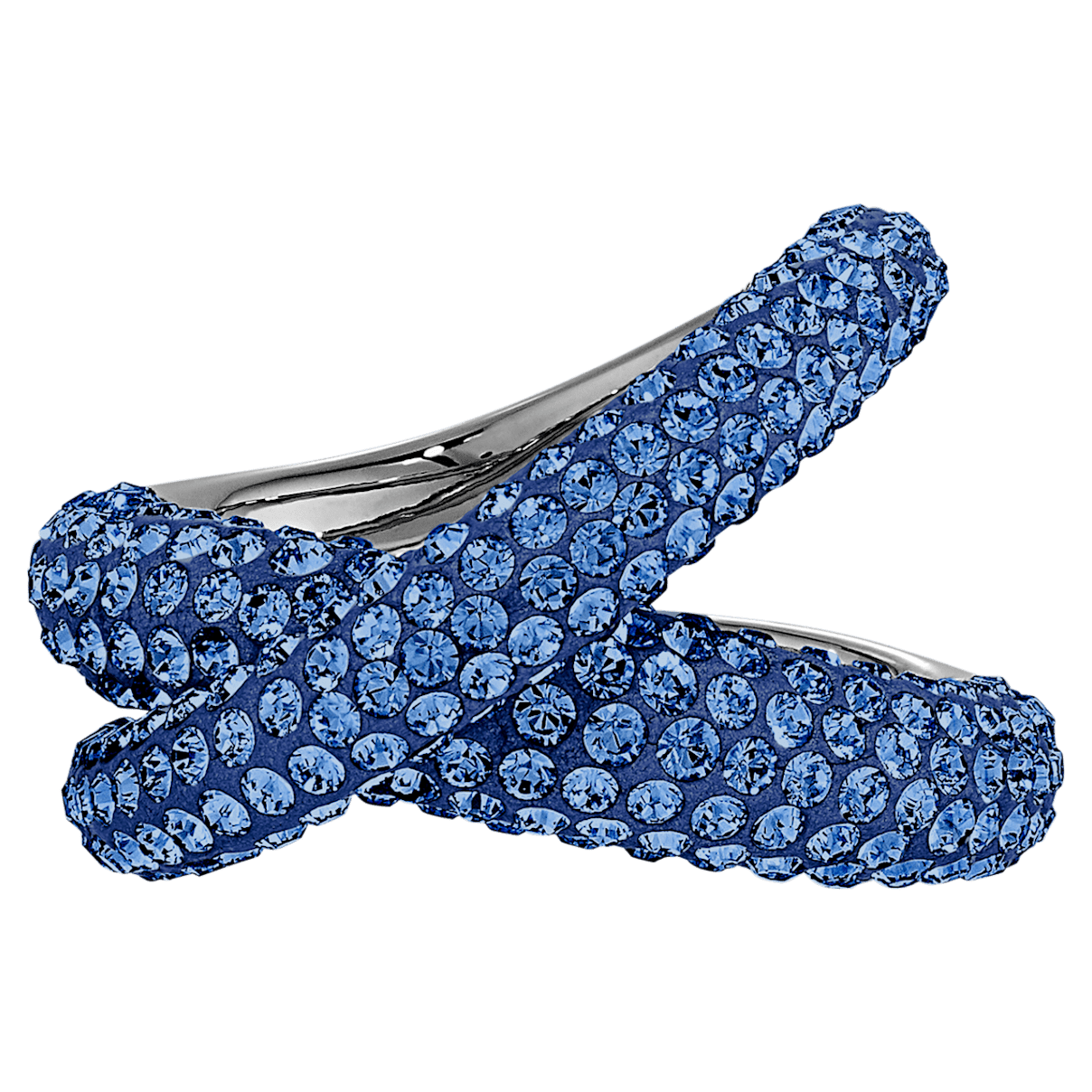 

Swarovski Tigris ring, Blue, Ruthenium plated