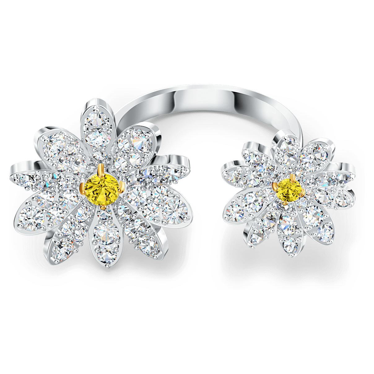 

Swarovski Eternal Flower open ring, Flower, Yellow, Mixed metal finish