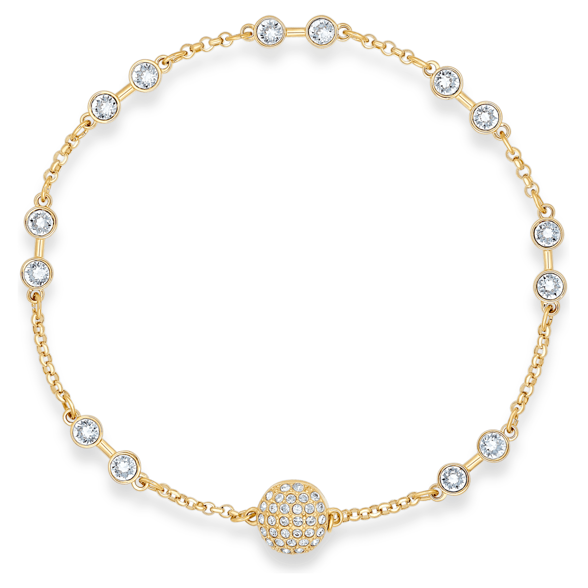 

Swarovski Remix Collection carrier, Magnetic closure, White, Gold-tone plated
