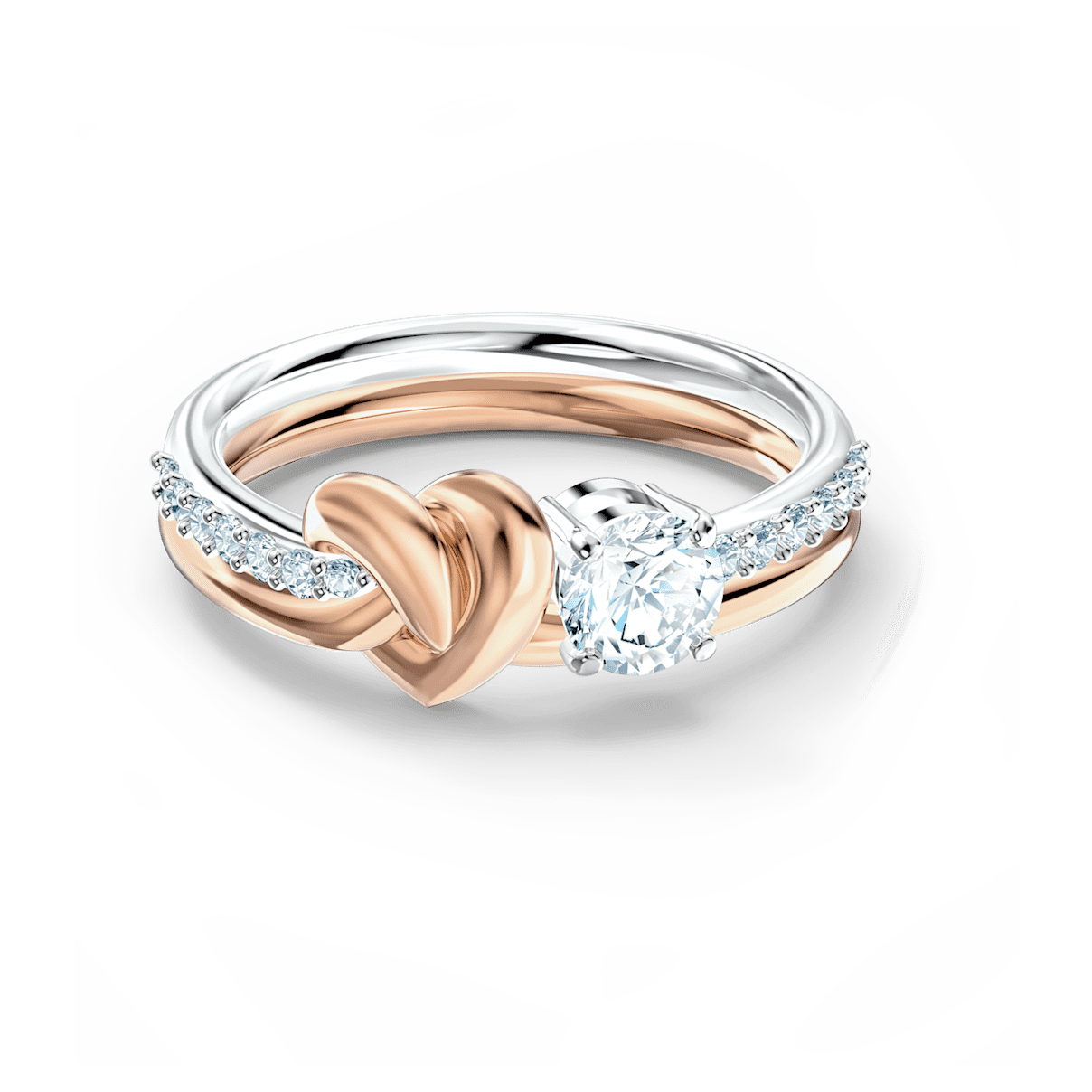 

Swarovski Lifelong Heart 링, 하트, 화이트, 믹스 메탈 피니시