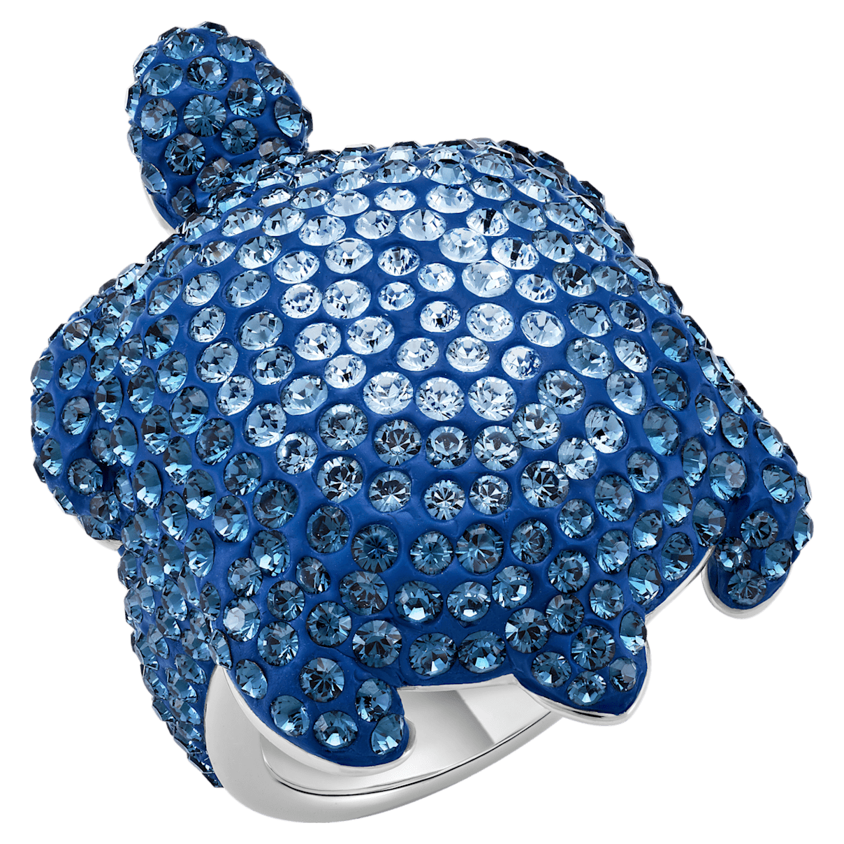 

Swarovski Pierścionek Mustique Sea Life Turtle, duży, niebieski, powlekany palladem