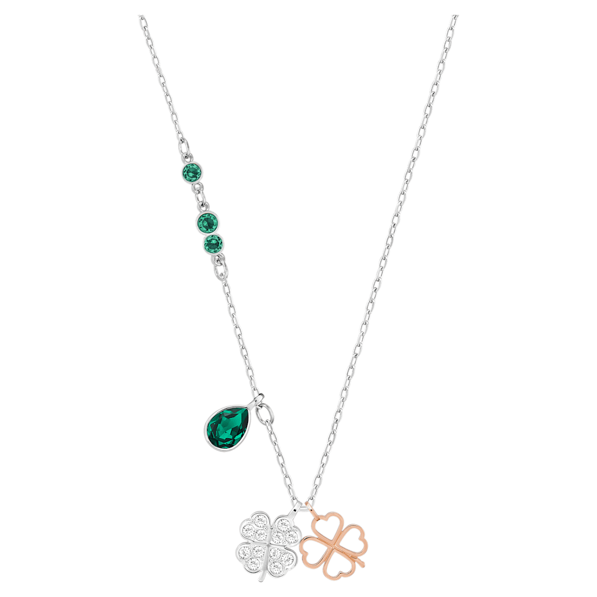 

Swarovski Symbolic 链坠, 幸运草, 绿色, 混合金属润饰