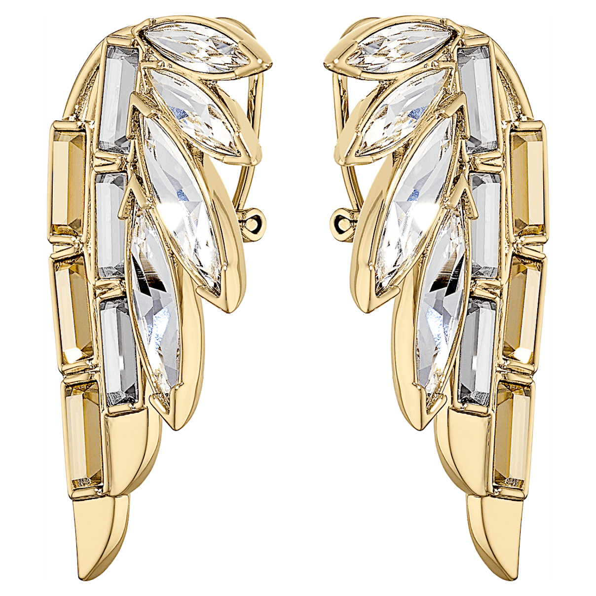 

Swarovski Wonder Woman stud earrings, White, Gold-tone plated