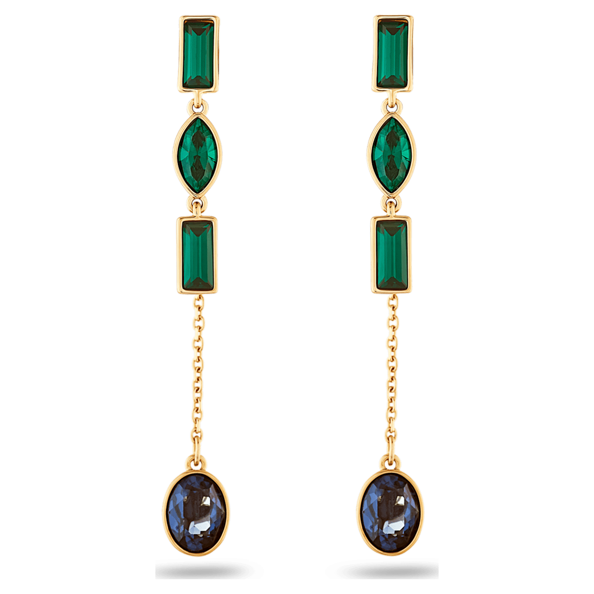 

Swarovski Beautiful Earth by Susan Rockefeller earring jackets, Bamboo, Multicoloured, Gold-tone plated