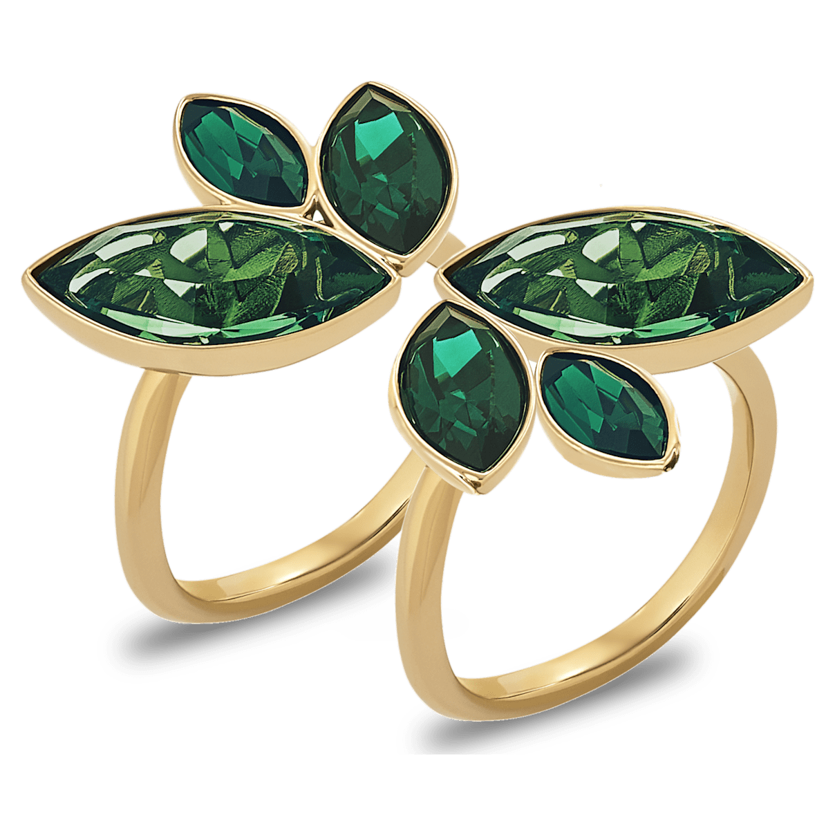 

Swarovski Beautiful Earth by Susan Rockefeller リング, セット(2), バンブー, グリーン, ゴールドトーン・プレーティング