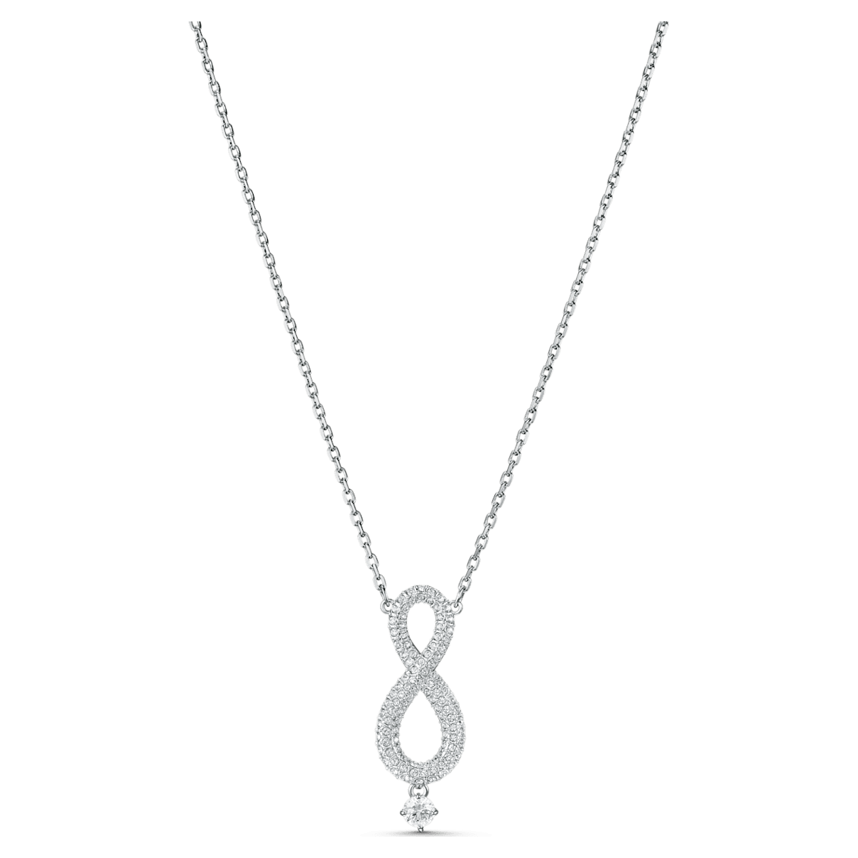 

Swarovski Infinity 项链, Infinity, 大码, 白色, 镀铑