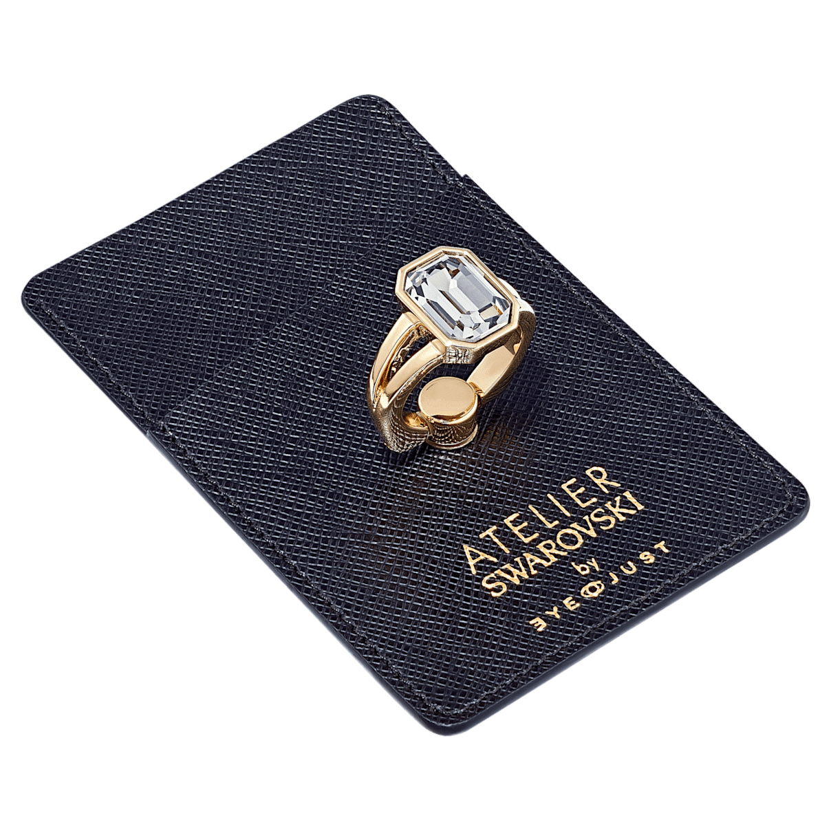 

Swarovski EyeJust Telefonkarten und Ringhalter, Schwarz, Goldlegierungsschicht