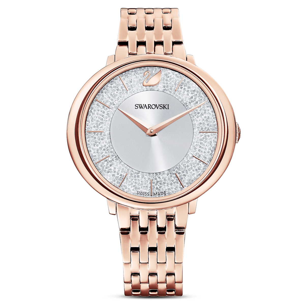 

Swarovski Crystalline Chic 腕表, 瑞士制造, 金属手链, 玫瑰金色调, 玫瑰金色调润饰