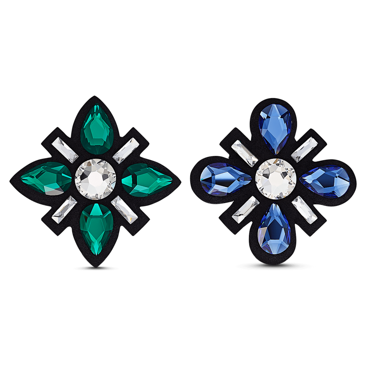 

Swarovski Shoe Clips, Multicolored, Rhodium plated