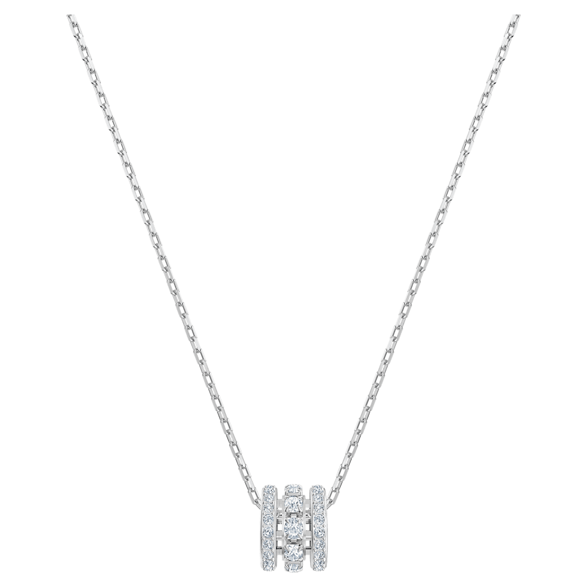 

Swarovski Further pendant, Small, White, Rhodium plated