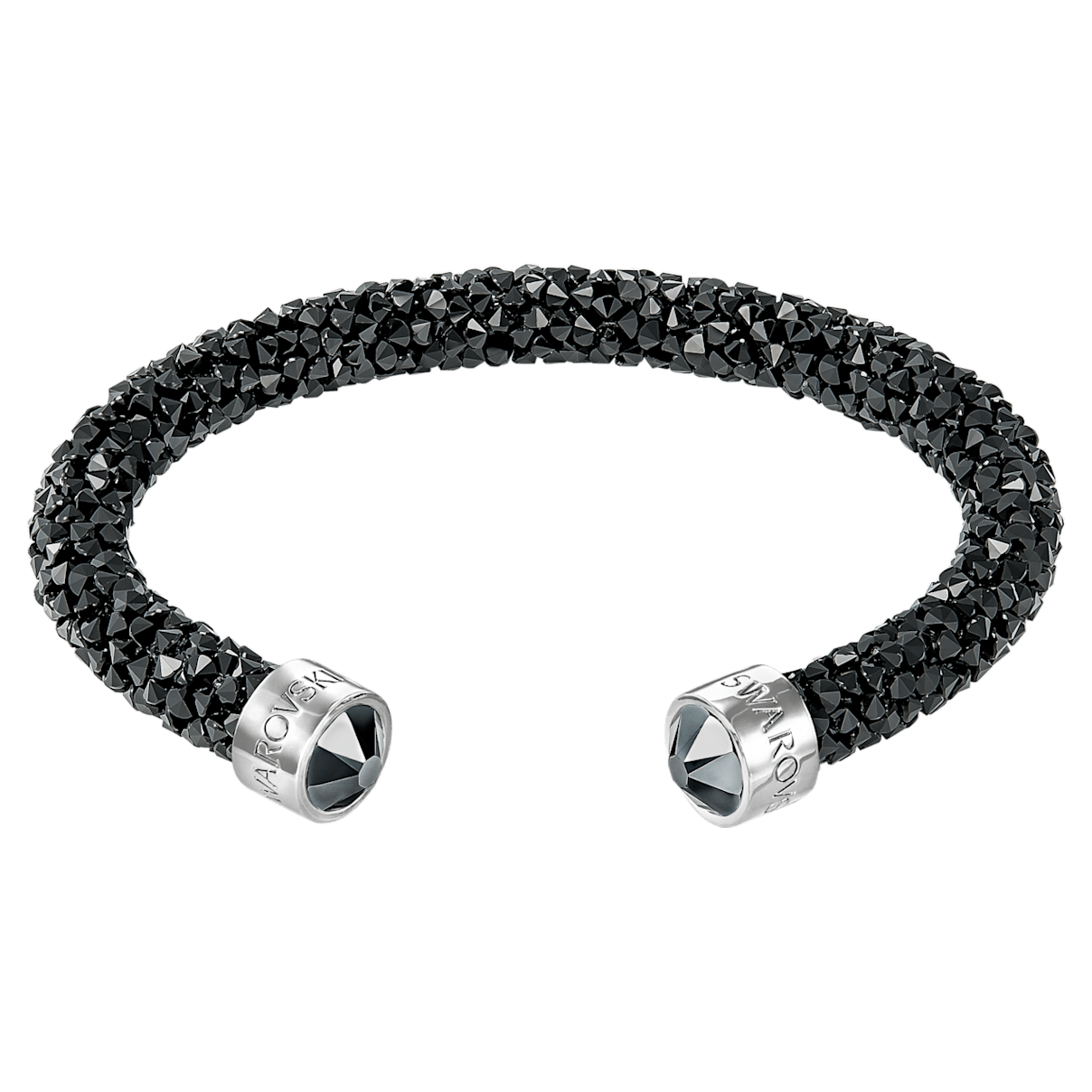 

Swarovski Crystaldust cuff, Black, Stainless steel