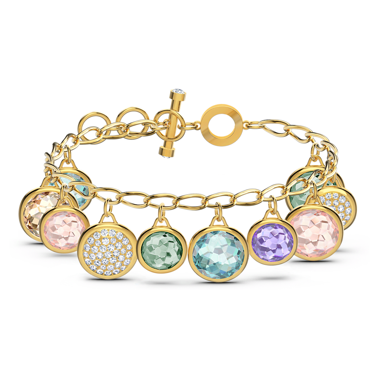 

Swarovski Tahlia bracelet, Multicolored, Gold-tone plated