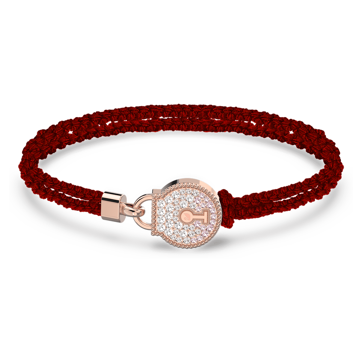 

Swarovski Togetherness 手链, 锁, 红色, 镀玫瑰金色调