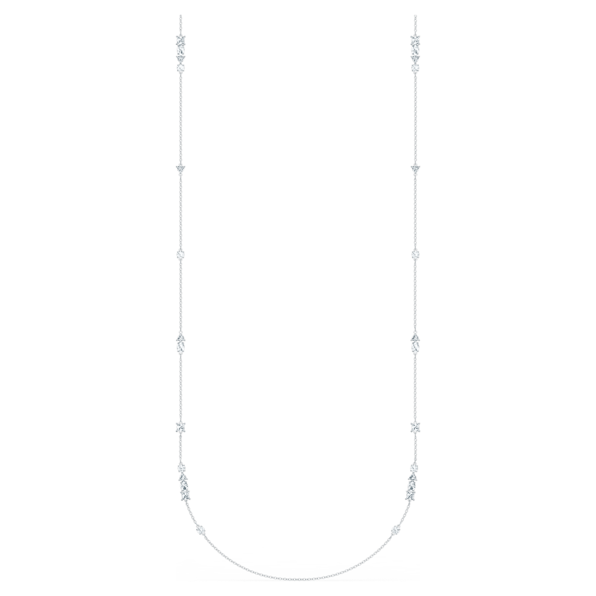 

Swarovski Tennis Deluxe strandage, Mixed cuts, White, Rhodium plated