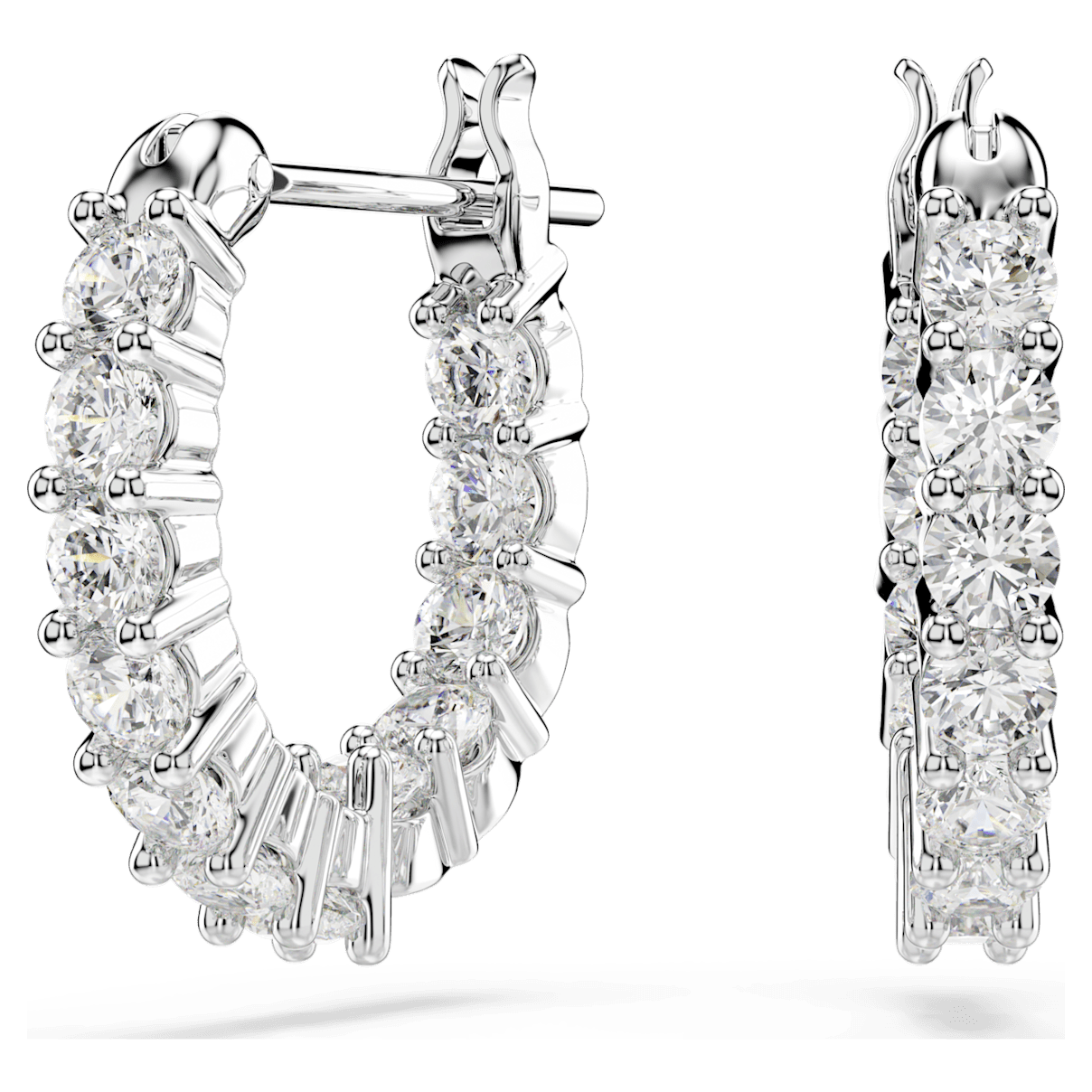 

Swarovski Vittore 大圈耳环, 圆形切割, 白色, 镀铑