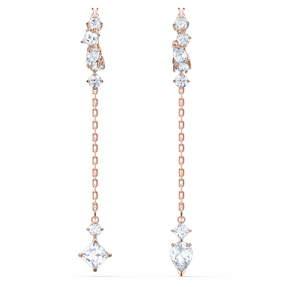 

Swarovski Attract earrings, White, Rose gold-tone plated