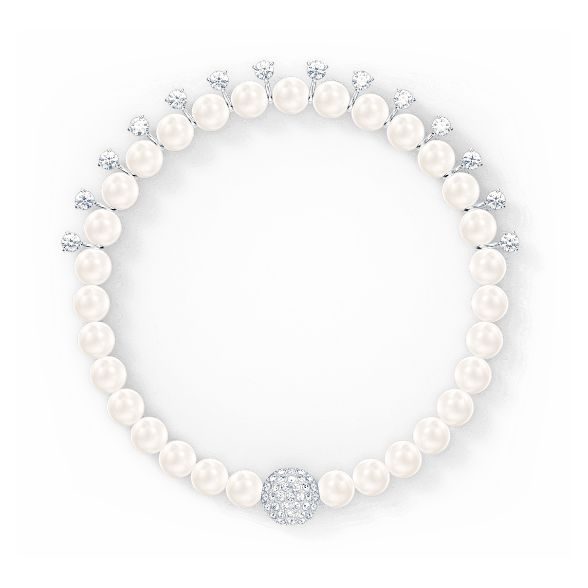 

Swarovski Treasure bracelet, White, Rhodium plated